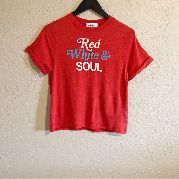soulcycle Tops - 🔴SOULCYCLE Red white and soul red shirt